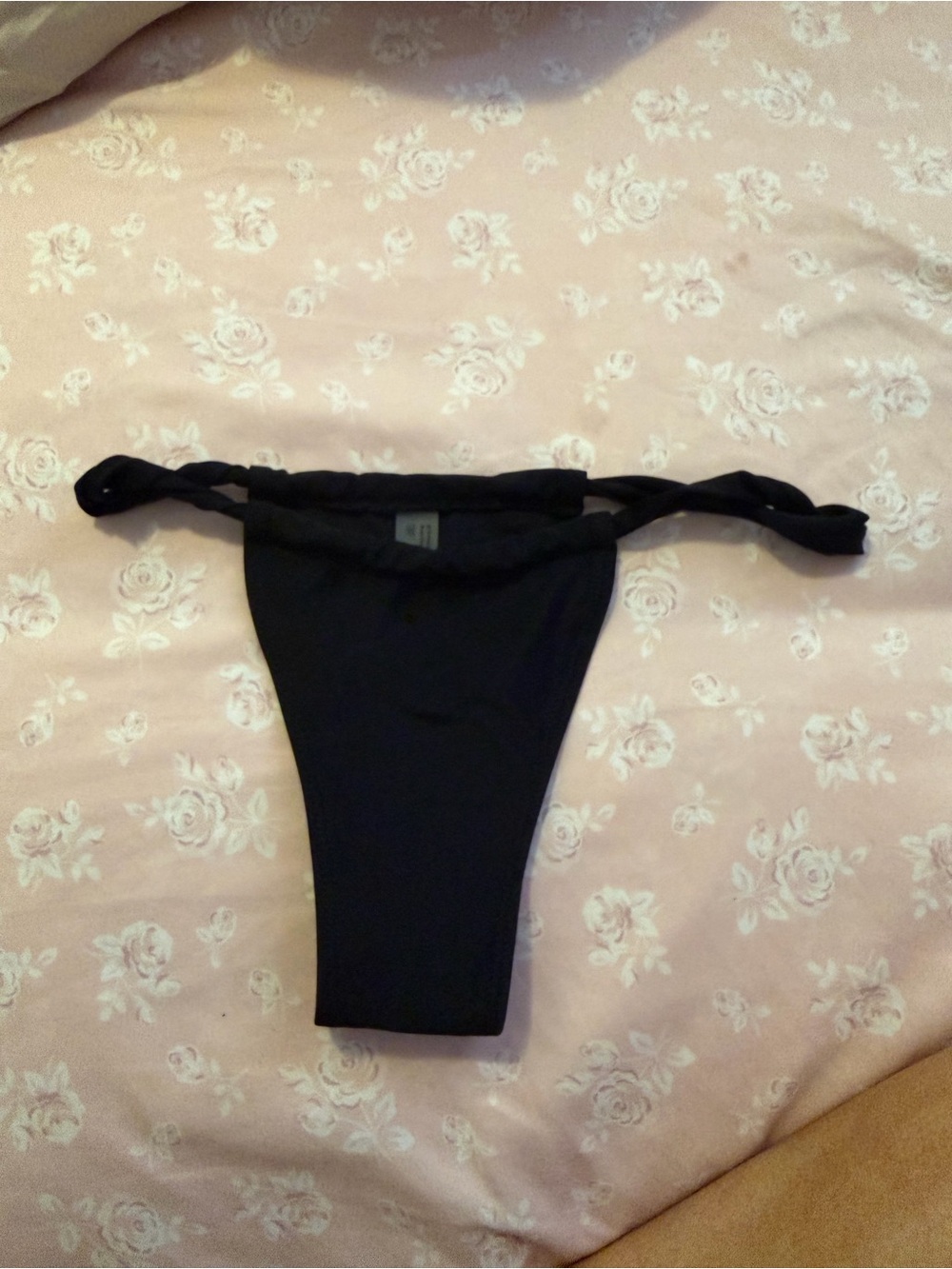 Ardene Black High-Leg Tie-Side Bikini Bottoms - Size M! 🖤
